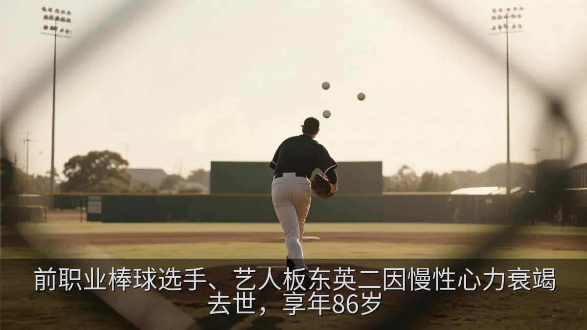 前职业棒球选手、艺人板东英二因慢性心力衰竭去世，享年86岁