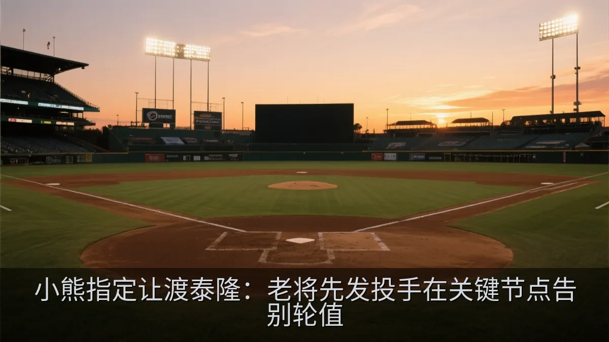 傍晚棒球场投手丘与空旷内野的景象